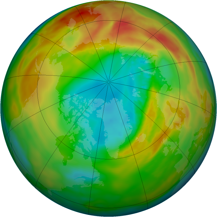 Arctic ozone map for 10 March 2011